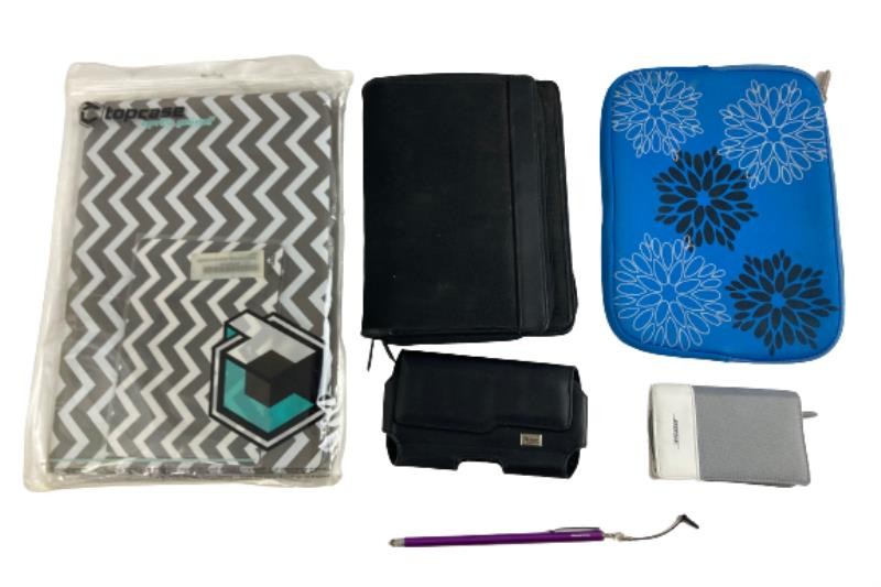 Lot of 6 Electronic Cases Pouches Covers Stylus Accessories Mixed Bundle