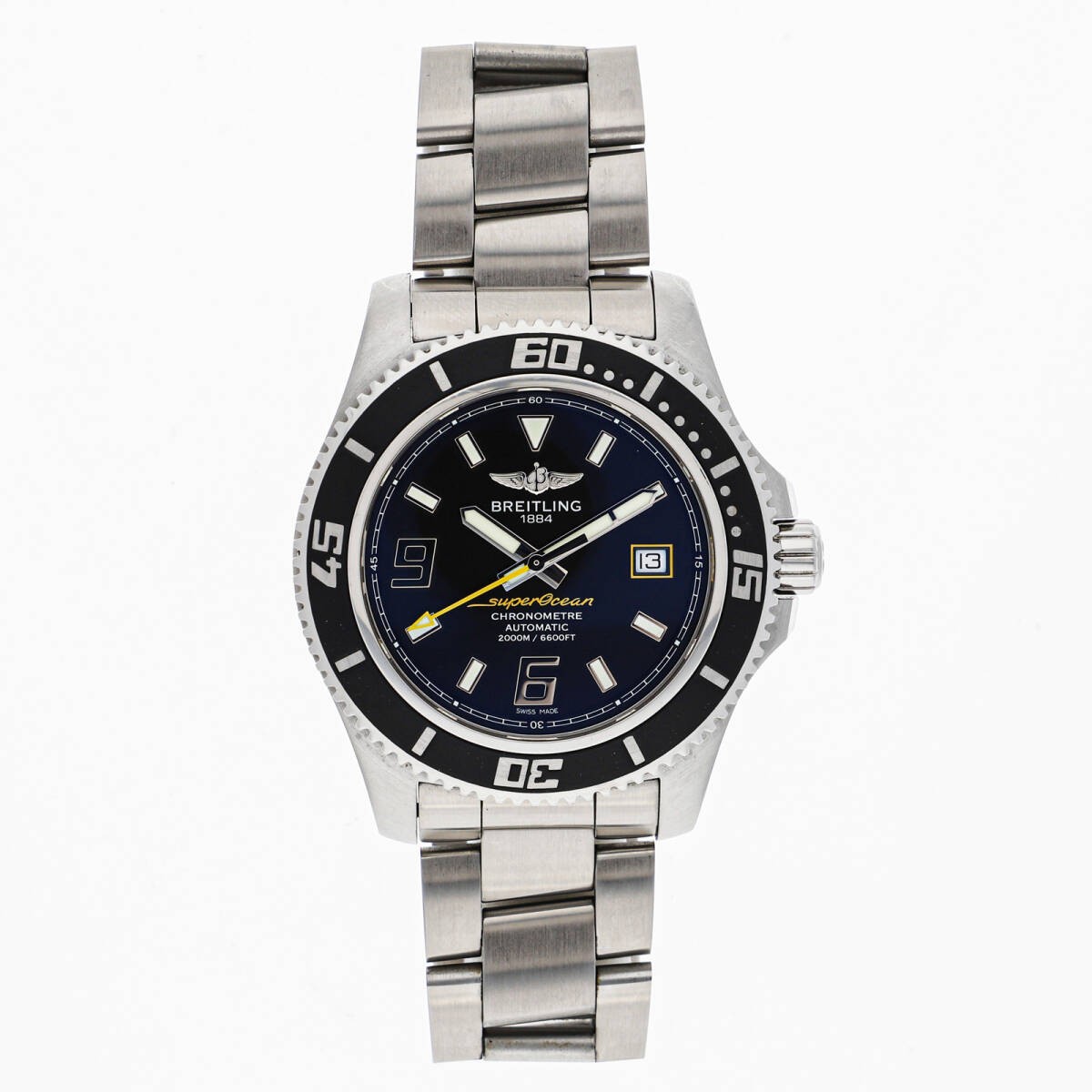 BREITLING A17391 Superocean 44 Black Dial Stainless Steel Automatic Men’s Watch