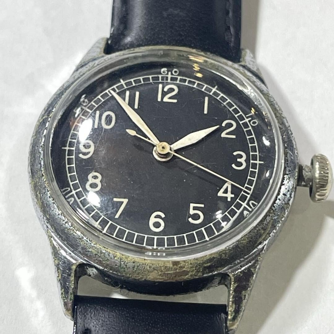 BULOVA Watch TYPE A-11 US British Military Leather Men’s Extremely Rare 1940s