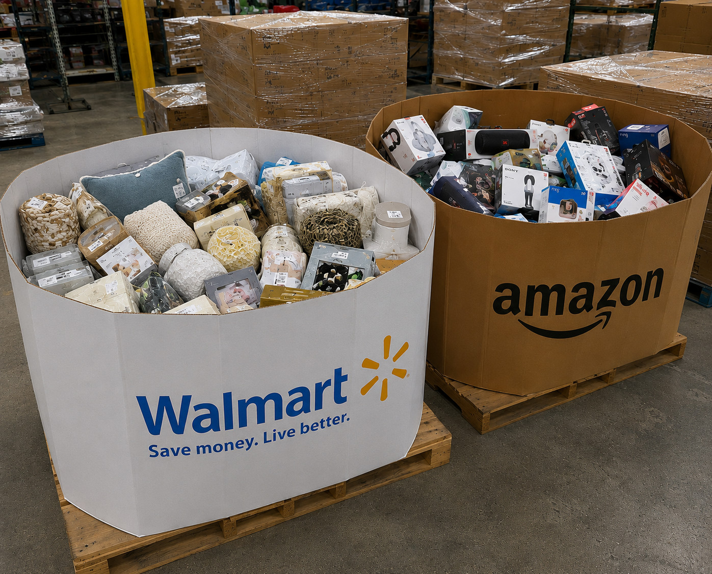 Mixed Merchandise Inventory from Amazon Target and Walmart