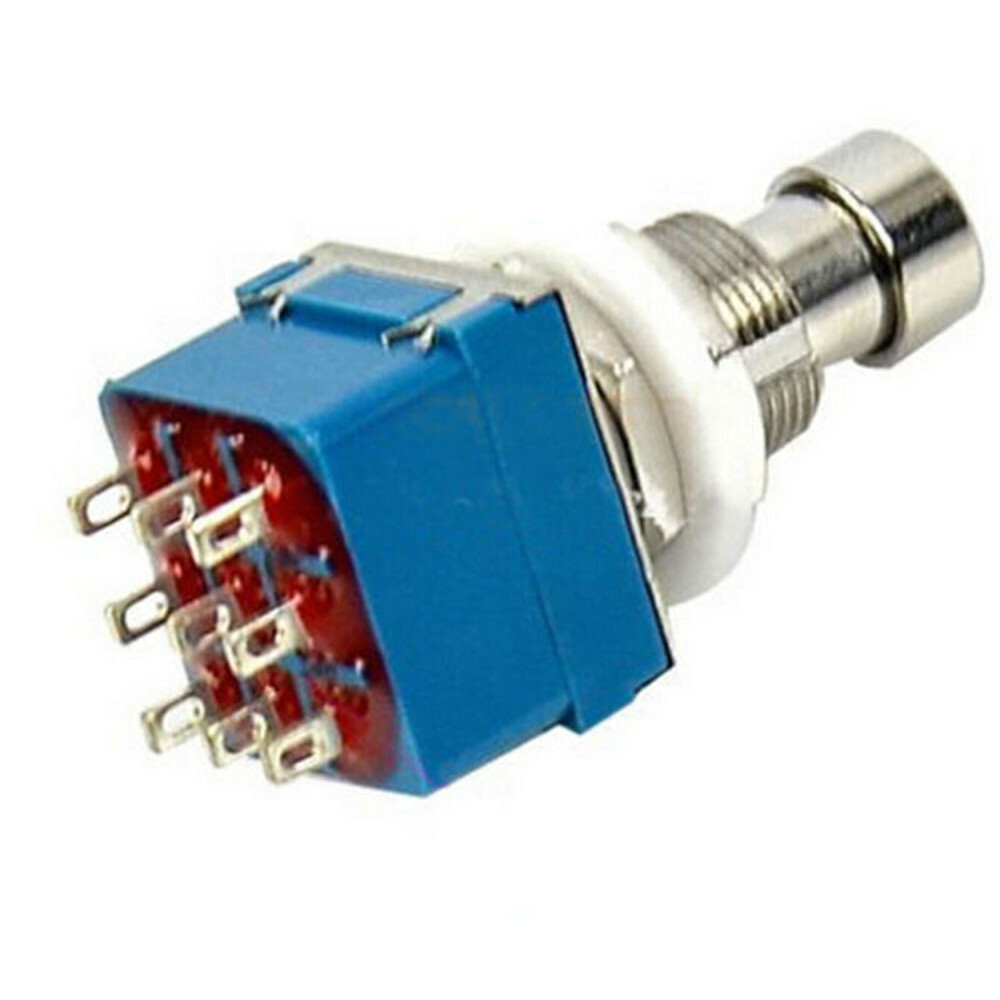 9-pin 3PDT Guitar Effects Pedal Box Stomp Foot Metal Switch True Bypass