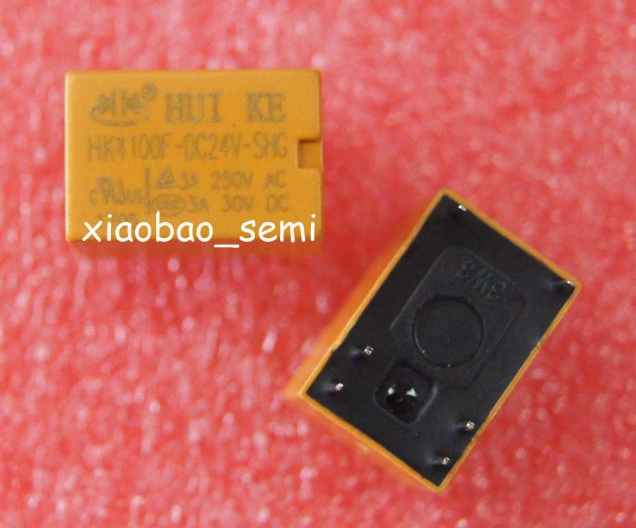 50PCS HK4100F-DC24V-SHG 24VDC Original Power Relay 6Pins