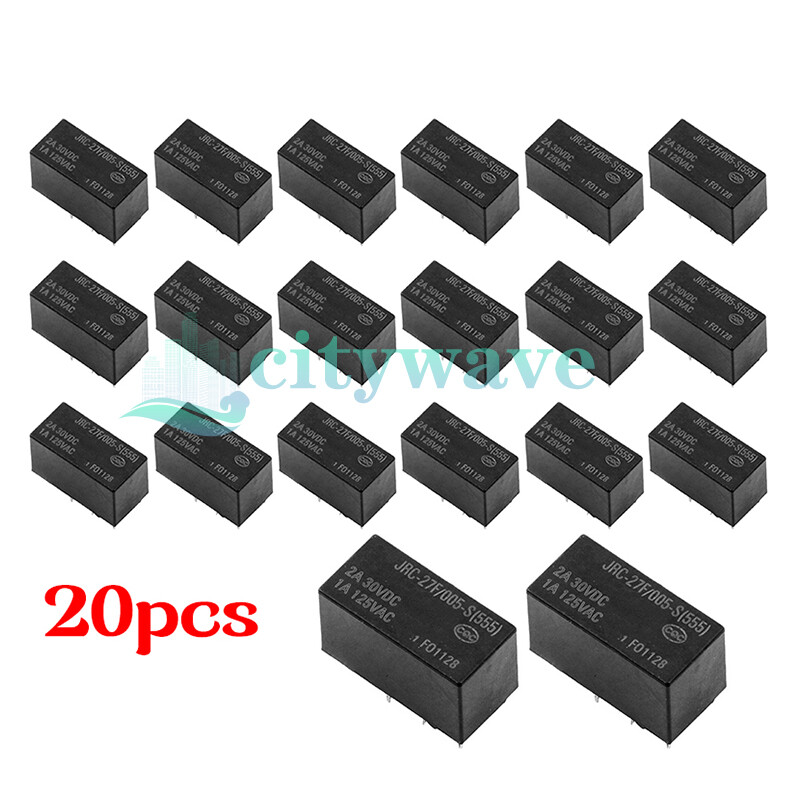 20PCS 8pins 5VDC JRC-27F-005-S JRC-27F/005-S Relay