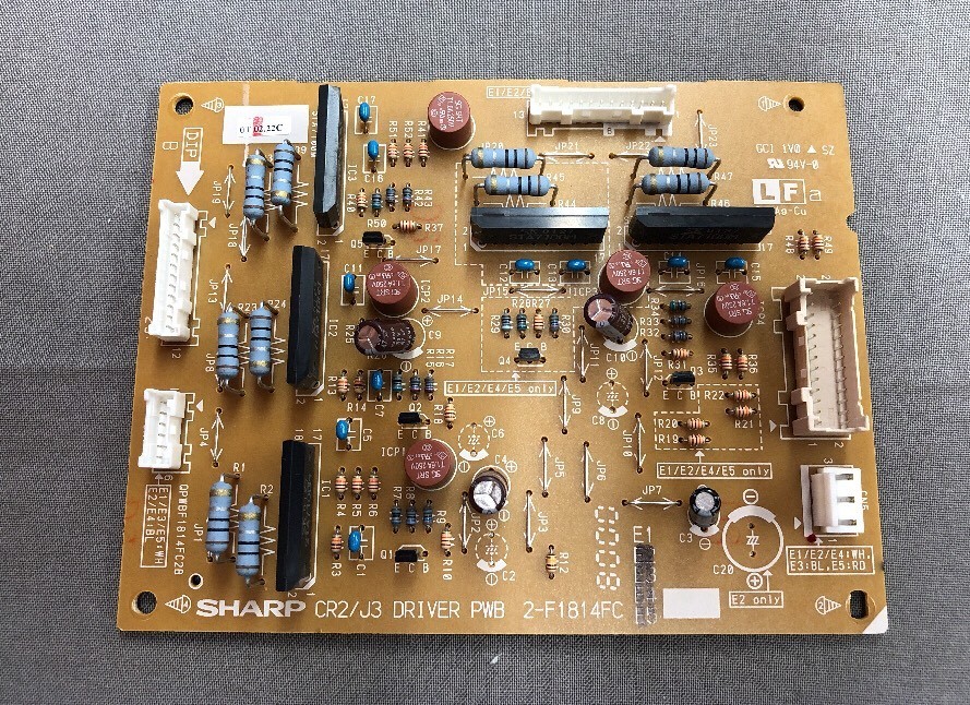 SHARP DRIVER BOARD CR2/J3 2-F1814FC QPWBF1814FC2B
