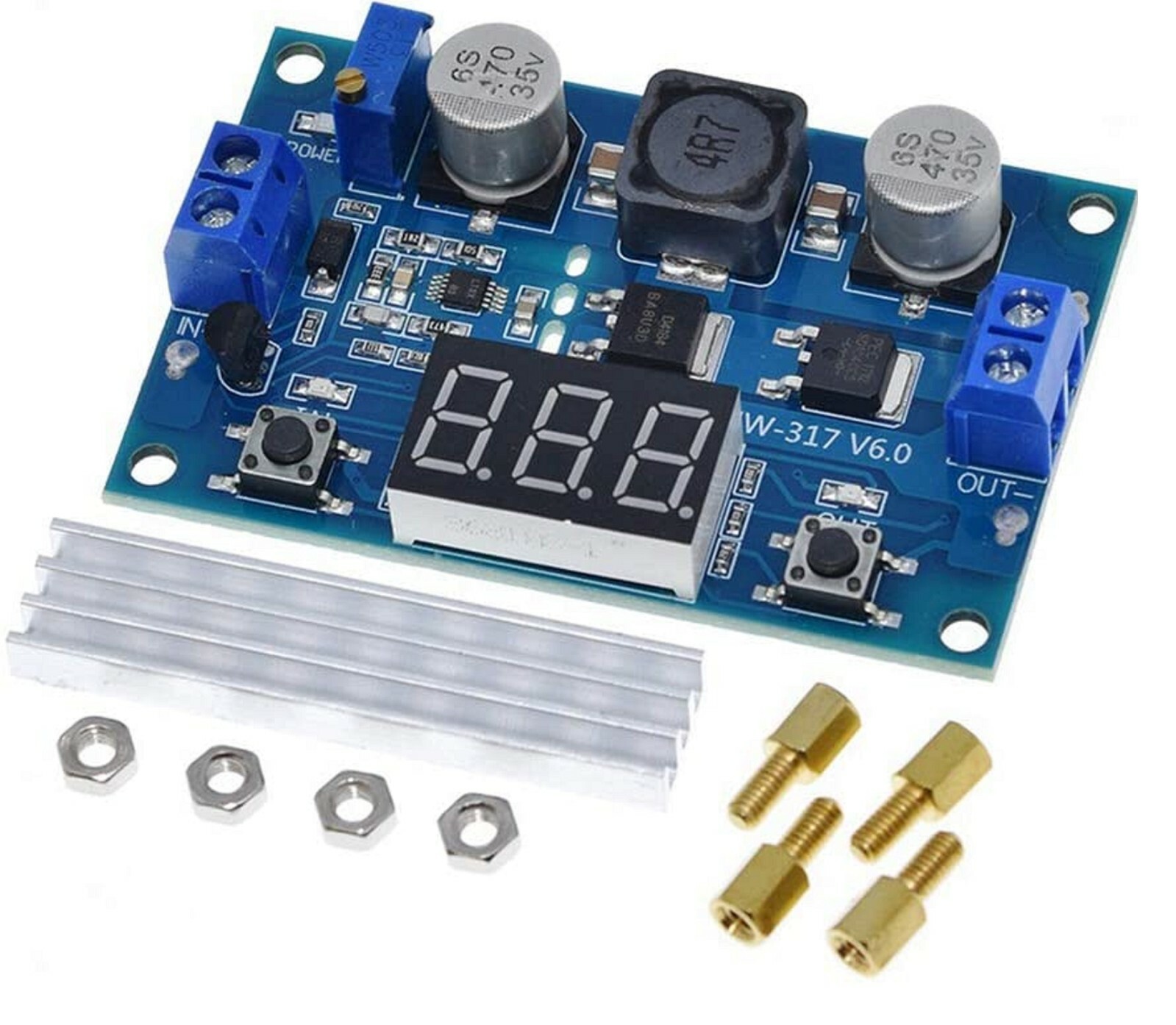3~35V to 3.5~35V LTC1871 Booster Step-up module DC Converter + Voltmeter