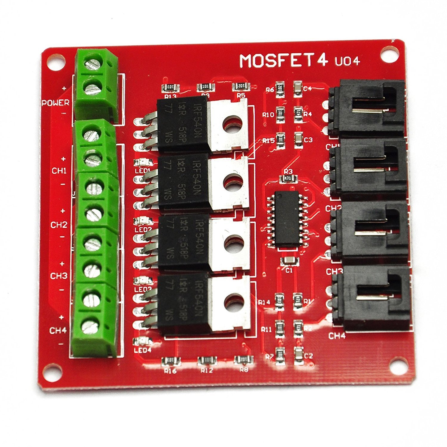 4 Route MOSFET Button IRF540 V2.0 for Arduino EK1218