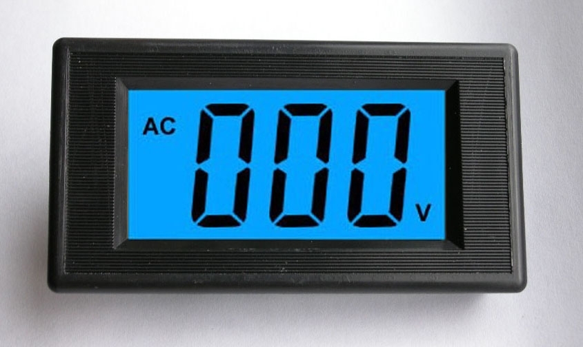 3pcs New 3 1/2 Blue LCD Digital Volt Panel Meter AC 80-500V