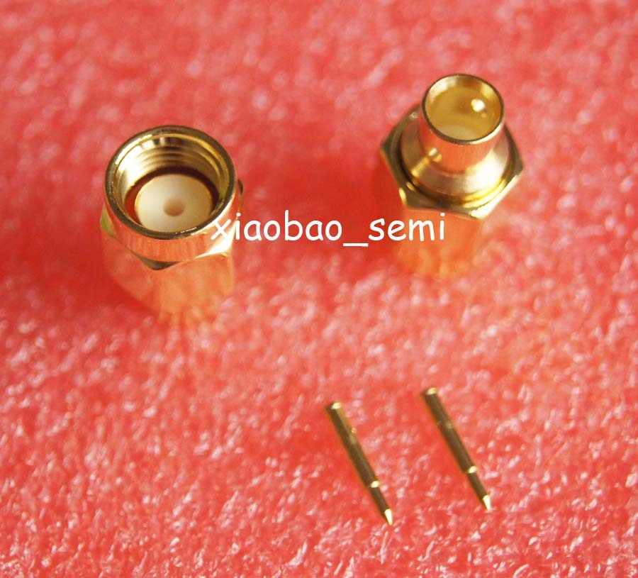 50pcs SMA Male Jack Center Solder Semi-rigid RG402 0.141″ RF Connector