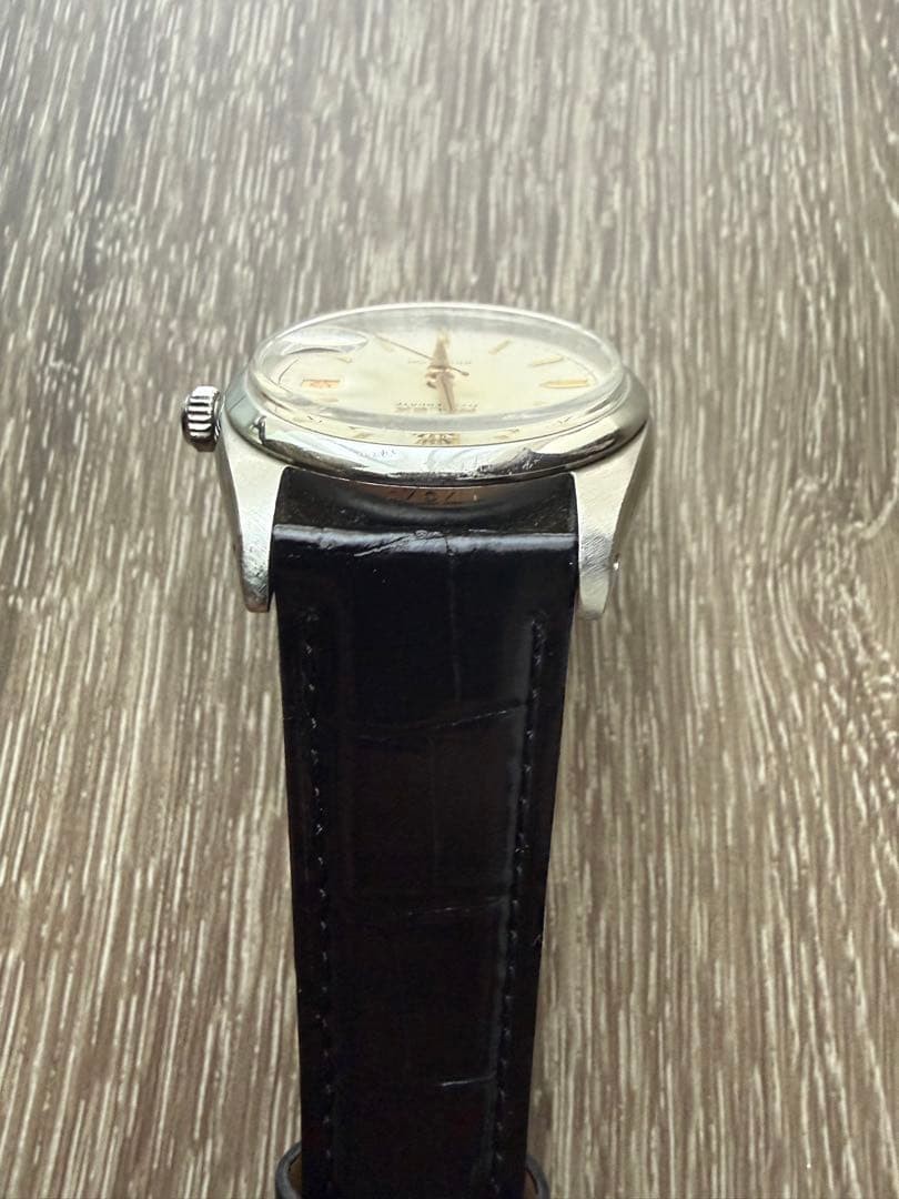 Rolex Watch Oysterdate Precision 6494 White Leather Band Red Black Calendar Rare