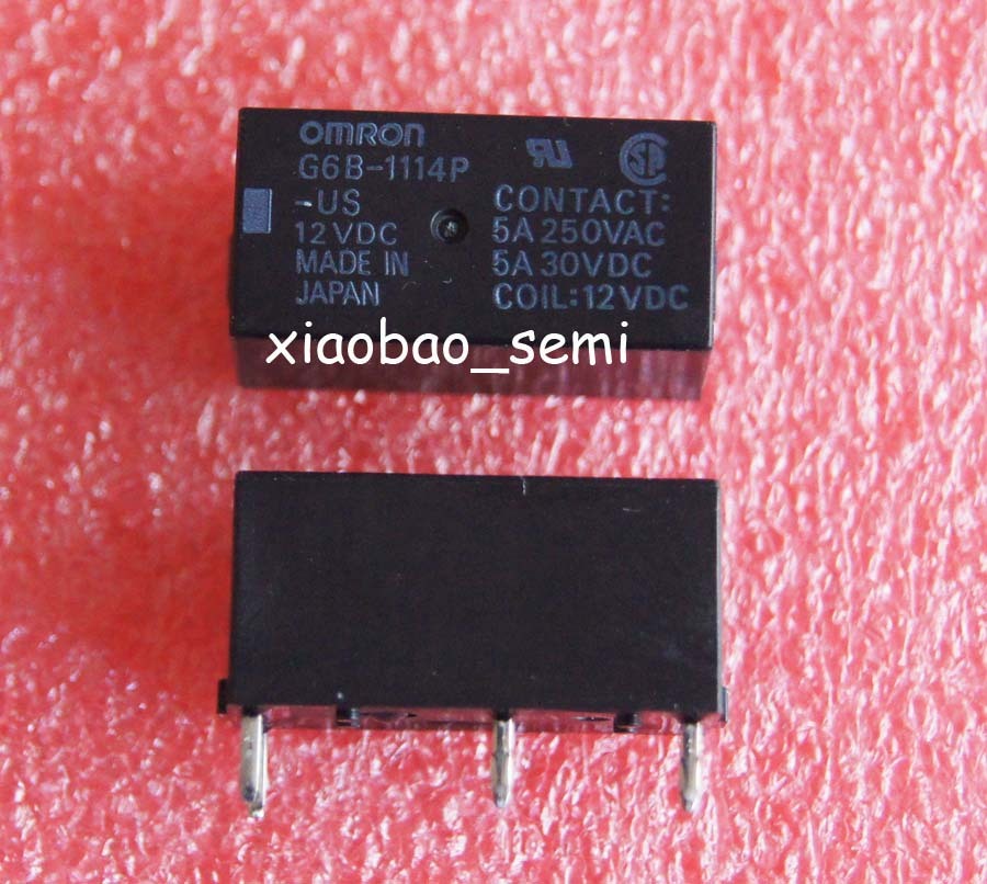 10PCS G6B-1114P-US-12VDC 12VDC ORIGINAL OMRON Relay 4pins