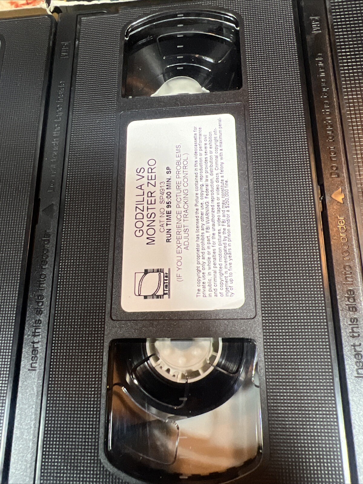 Lot Of 4 Vintage Godzilla VHS Video Tapes 1985 Godzilla, Son Of Godzilla Etc…..