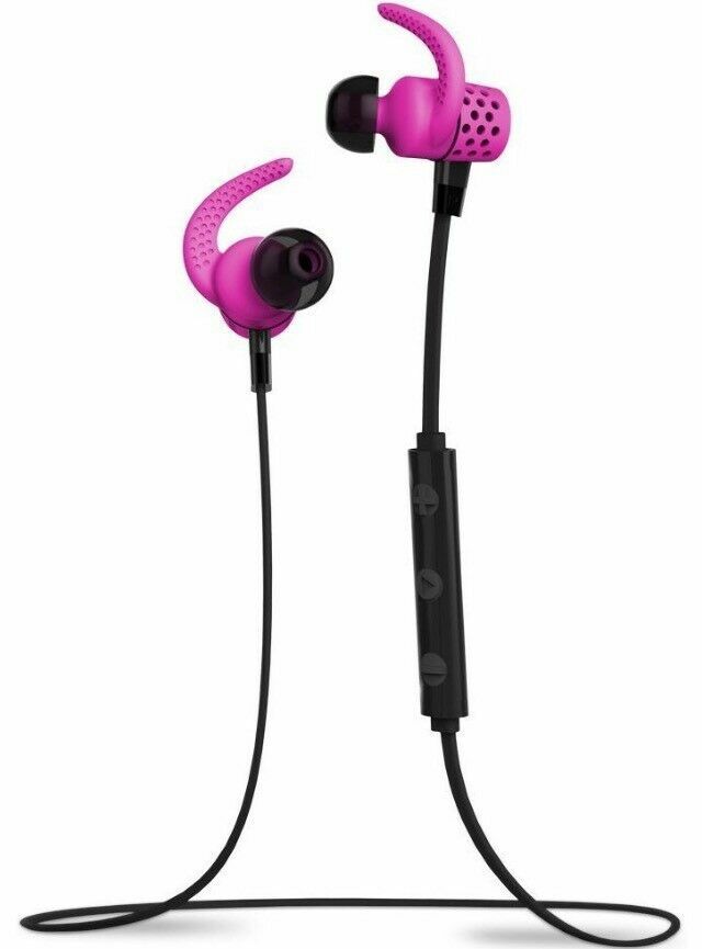 BlueAnt Pump Mini In-Ear SweatProof Sport Headphones w/ in-Line Remote&Mic PINK