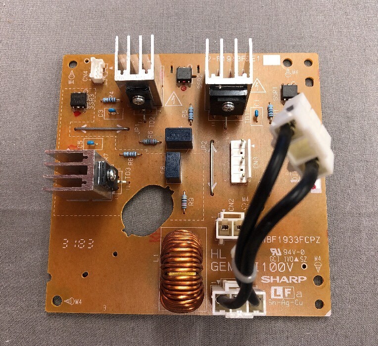 SHARP POWER SUPPLY BOARD GEMINI 100V QPWBF1933FCPZ 2-F1933FCE1