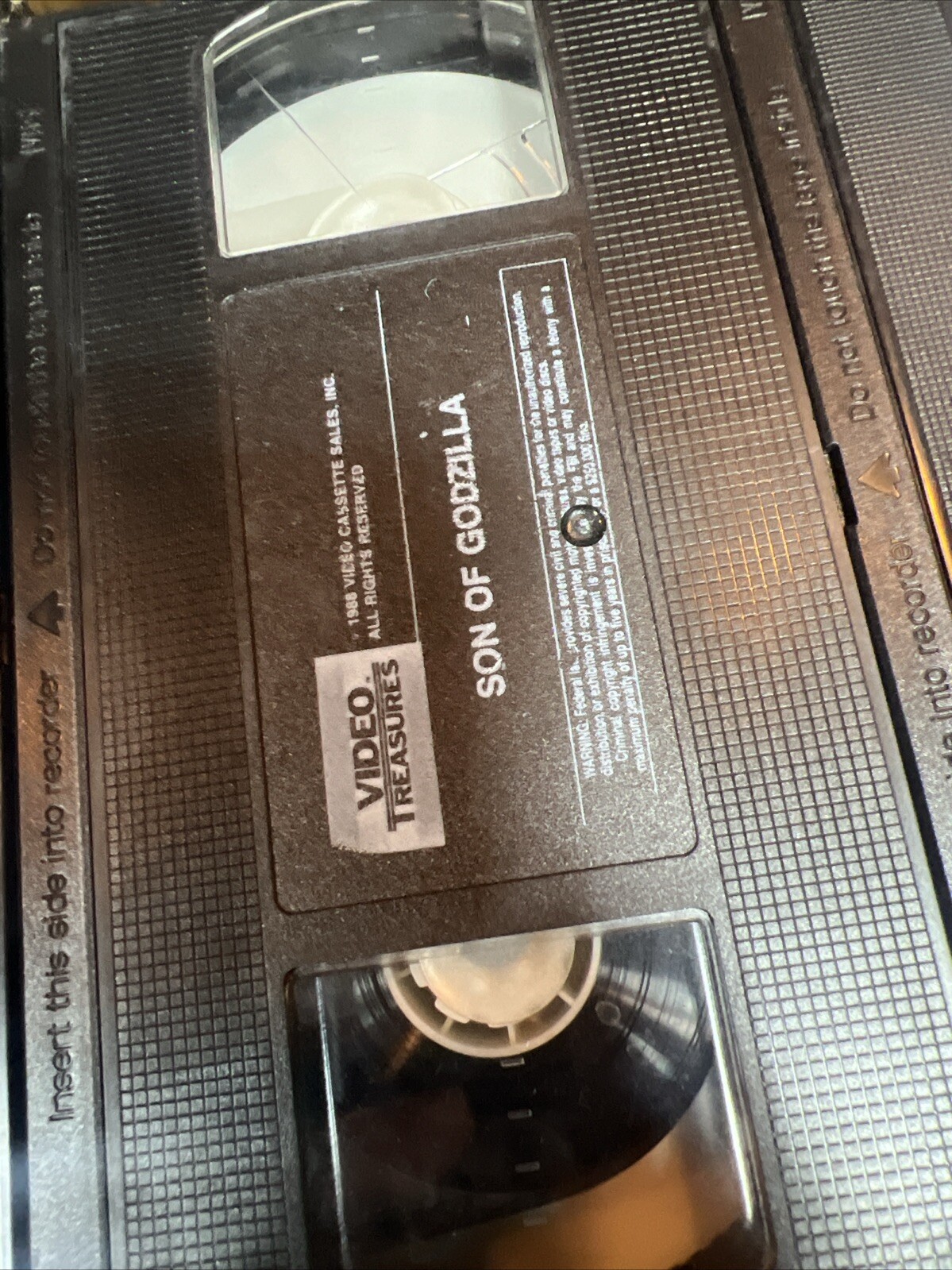 Lot Of 4 Vintage Godzilla VHS Video Tapes 1985 Godzilla, Son Of Godzilla Etc…..