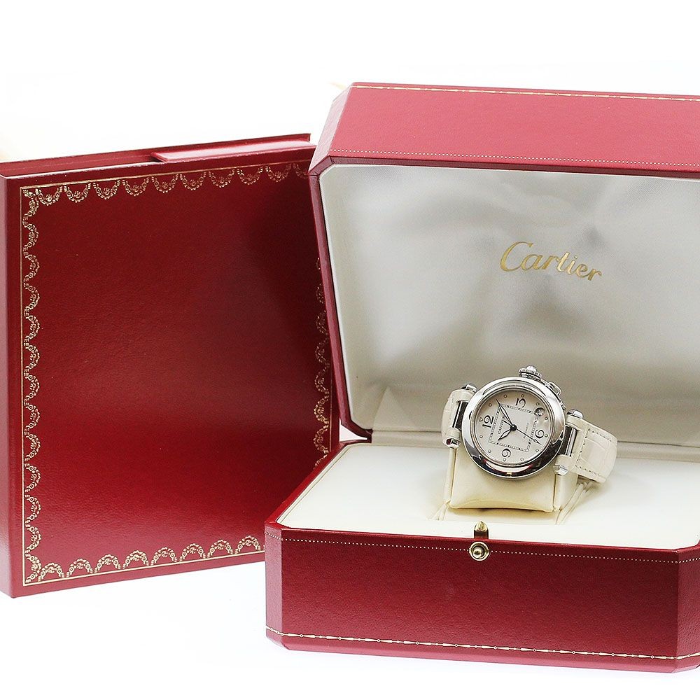 CARTIER W3106199 Pasha C Date Automatic Boys’ Watch Stainless Steel Case 35mm