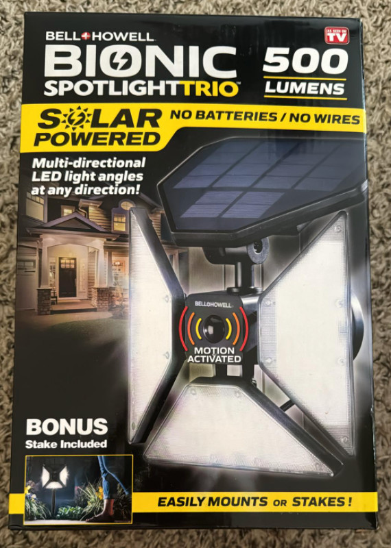 New Bell + Howell Bionic Spotlight Trio 500 Lumens