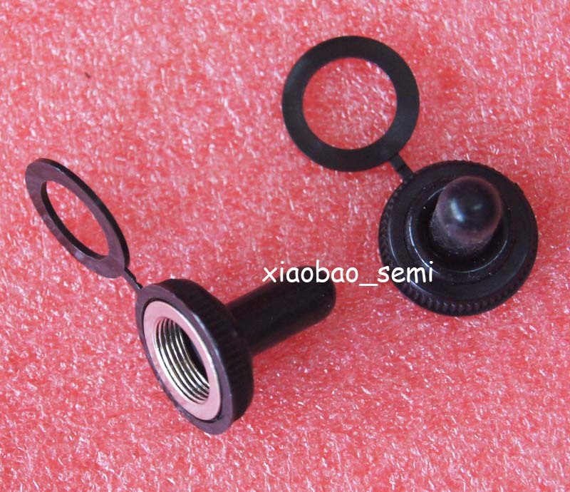 10pcs 12mm Black Toggle Switch Rubber Resistance Boot Cover Cap Waterproof