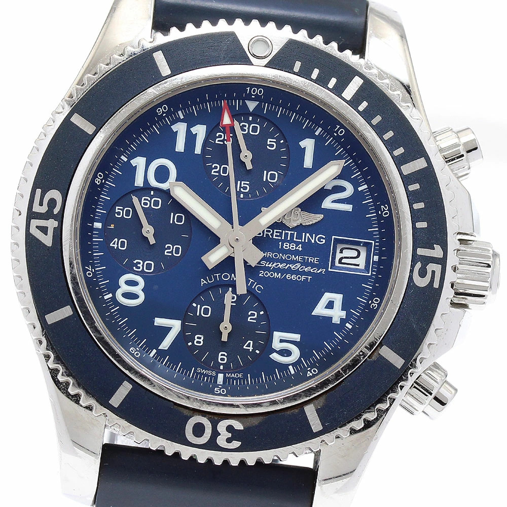 BREITLING Watch Superocean 42 A13311 Blue Dial Chronograph Automatic Men’s w/Box