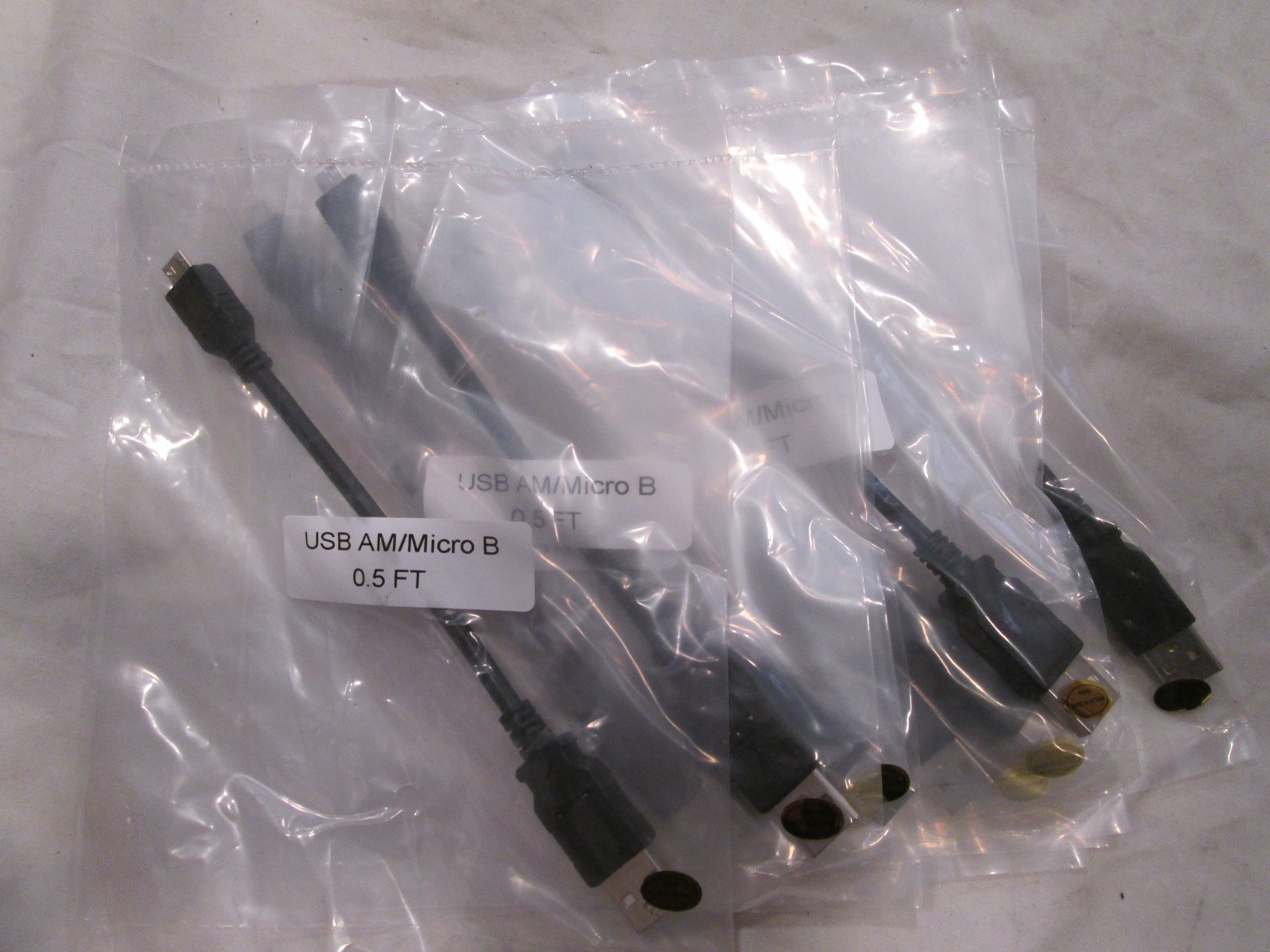 Lot of 10! USB AM / Micro B 0.5 FT Cable
