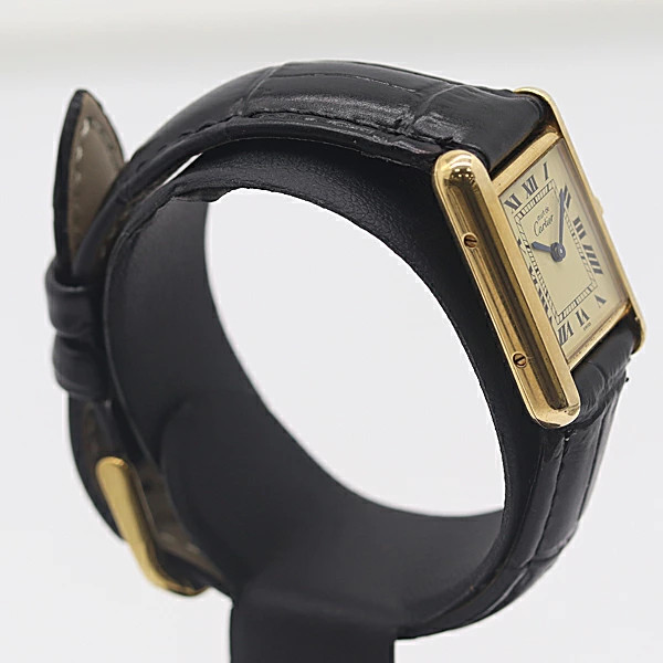 Cartier Must Tank W1003153 36600168529 SV925 Quartz Ladies Watch Accessary Auth