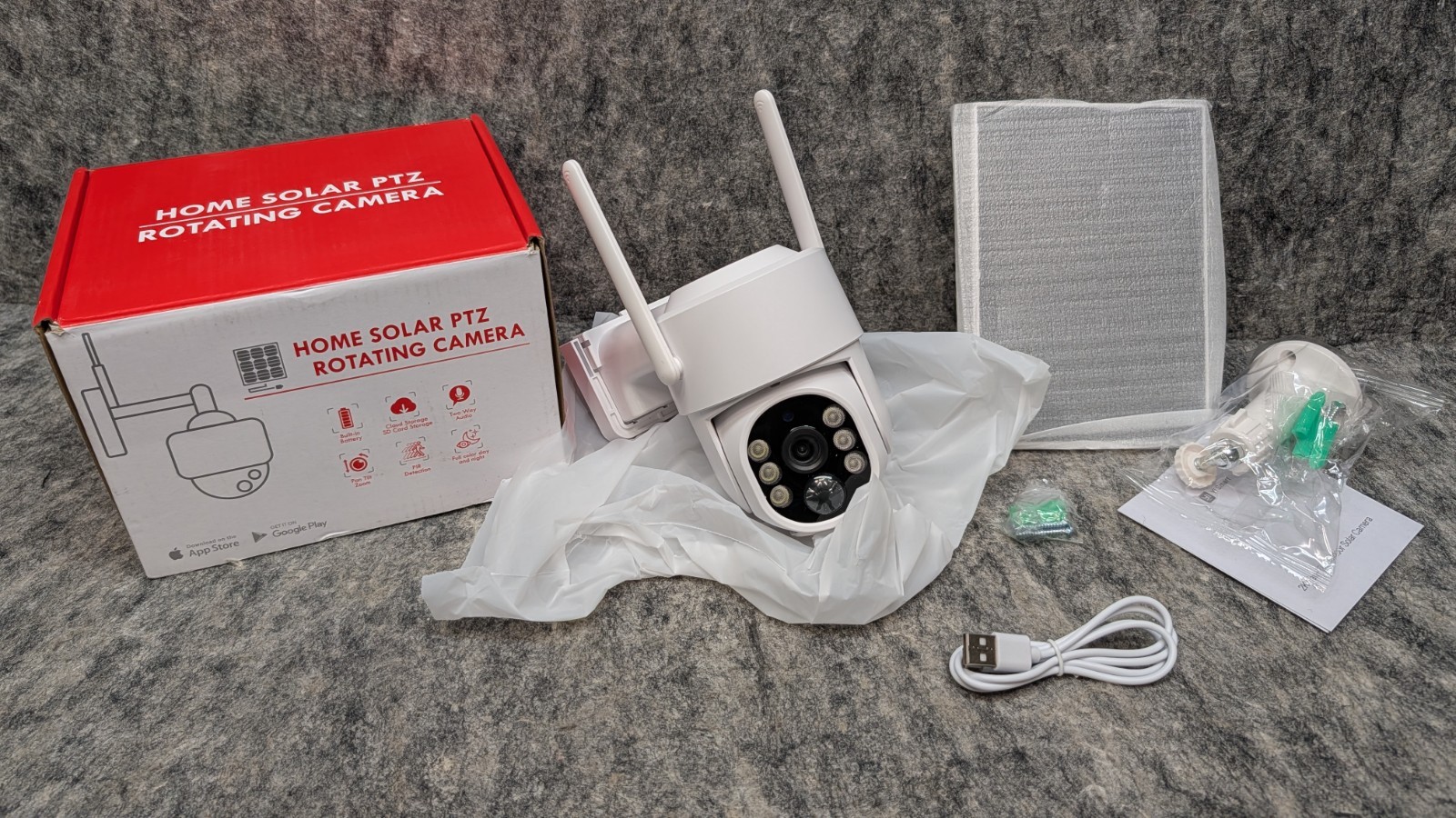 Outdoor WiFi Home Solar Battery Rotating Camera YIIOT WB102 🔥New🔥