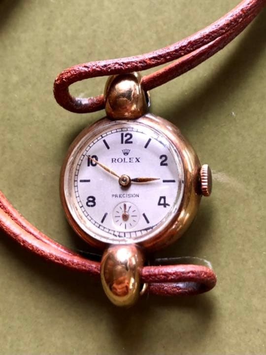 Rolex Watch Precision 9KYG 1940s Gold White Manual Winding Women’s Rare Auth