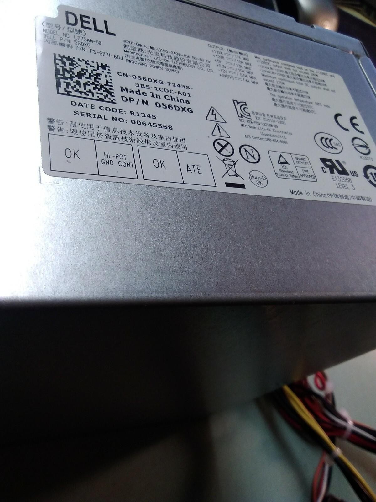 Dell Power Supply 240W L275AM-00 056DXG
