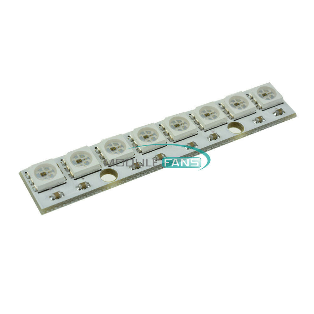 10PCS WS2812 WS2811 5050 RGB LED Lamp Panel Module 5V 8Bit Rainbow LED