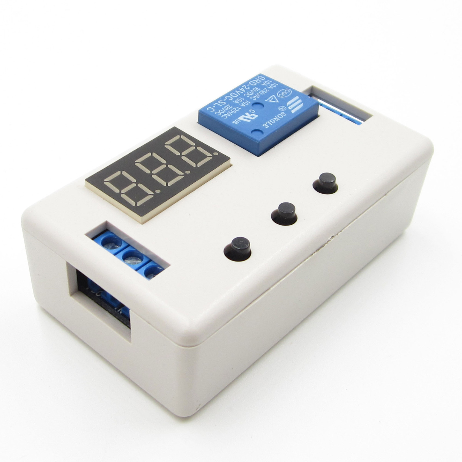 24V LED Delay Timer Control Switch Automation Relay Module with case