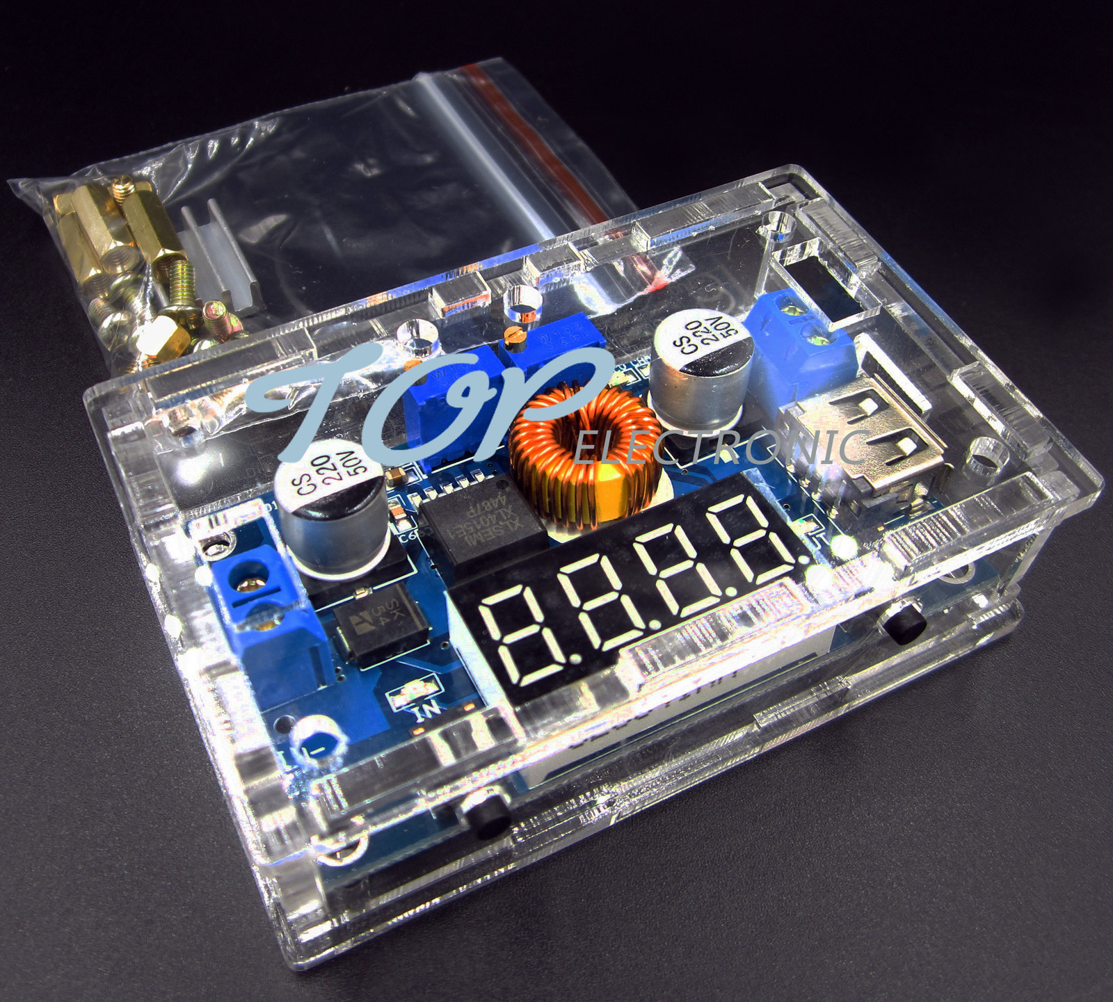 5A CC/CV W USB Voltmeter LED Drive Step down Lithium charger Power Module + CASE