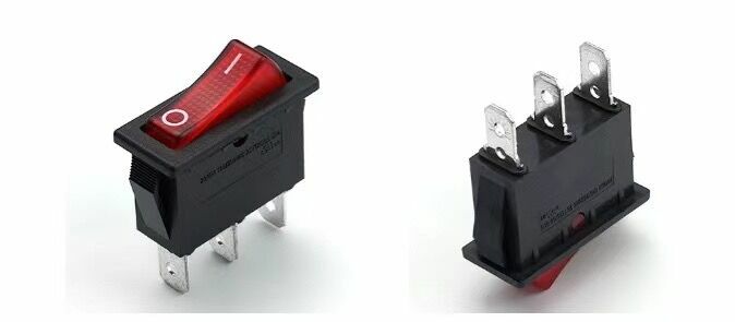 1pc Red Light Rocker switch 3-pins 2 positions PS8C-6-B1R3-2H-OO PS8C