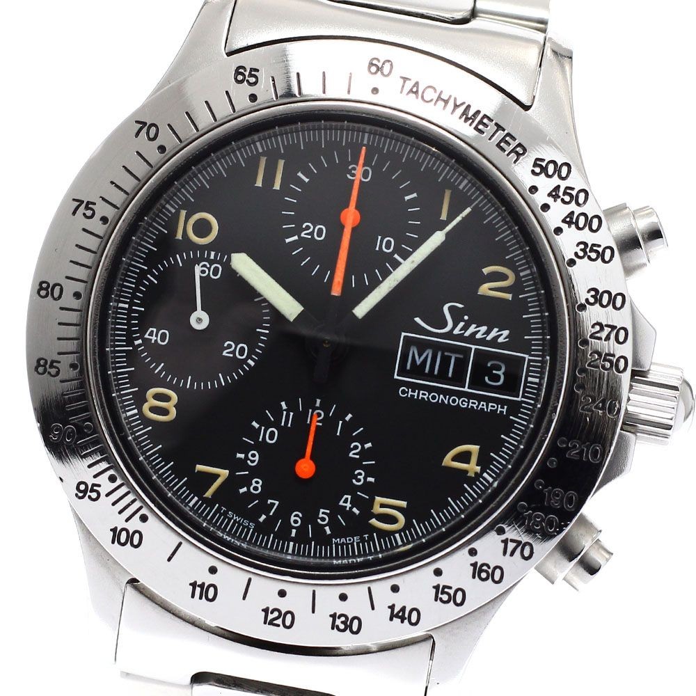 Sinn Watch 256.ST Chronograph Day-Date Automatic Stainless Men’s w/3 Extra Links