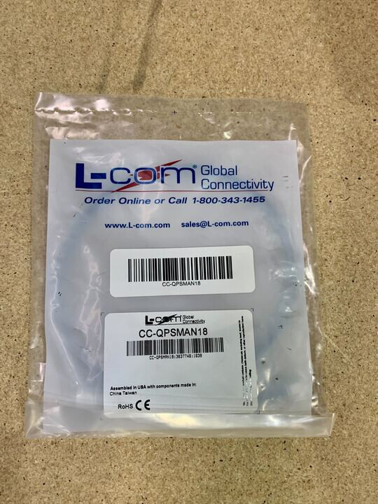 CC-QPSMAN18 (QMA Plug to SMA Male Jumper18 inches)