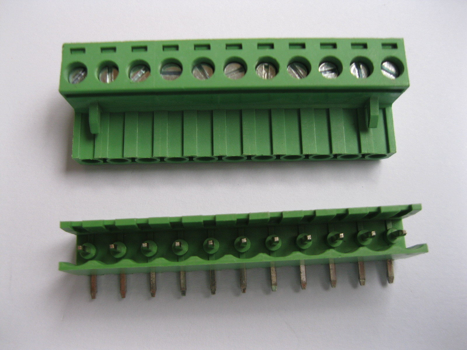 30 pcs 5.08mm Angle 11 pin Screw Terminal Block Connector Pluggable Type Green